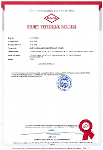 TSE Hizmet Yeterlilik Belgesi